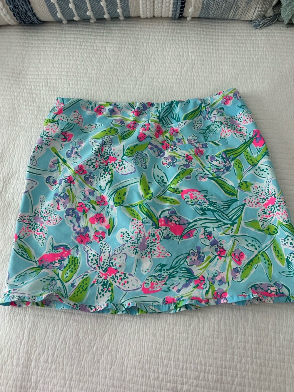 Lilly Pulitzer Luxletic Fairway Skort  Bali Blue Sway This Way Size 14
